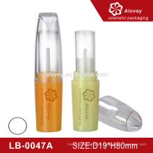 New orange matte lip balm containers wholesale, clear plastic cylinder tube